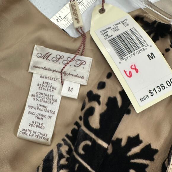 Max Studio Specialty Products Womens Flapper Dress Size M Silk Blend Fringe - Picture 3 of 8